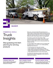 Image of the front page of Escalent's Commercial Vehicle Truck Insights fact sheet